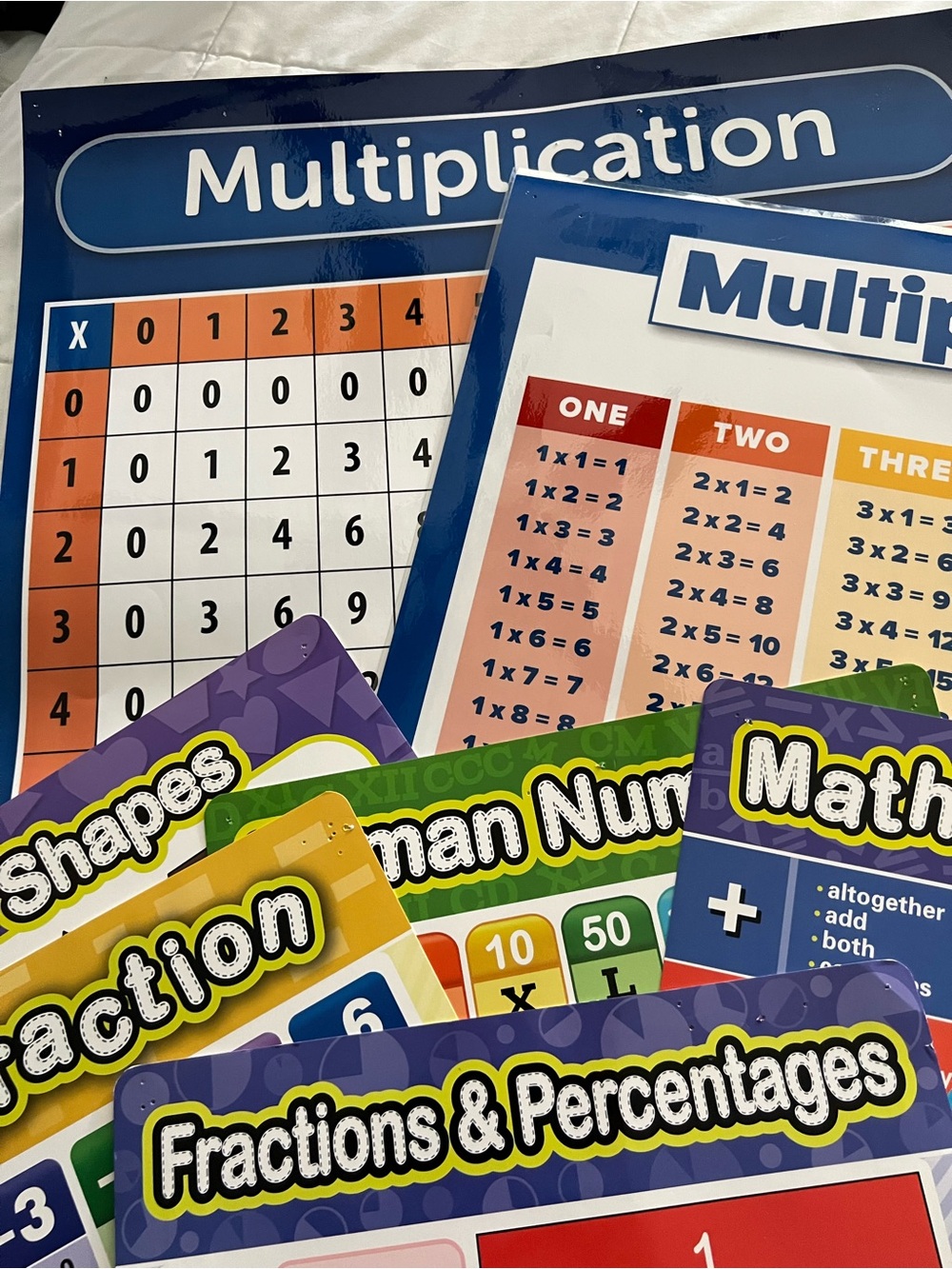 Educational Math Learning Posters and Clock Set - Picture 8 of 12